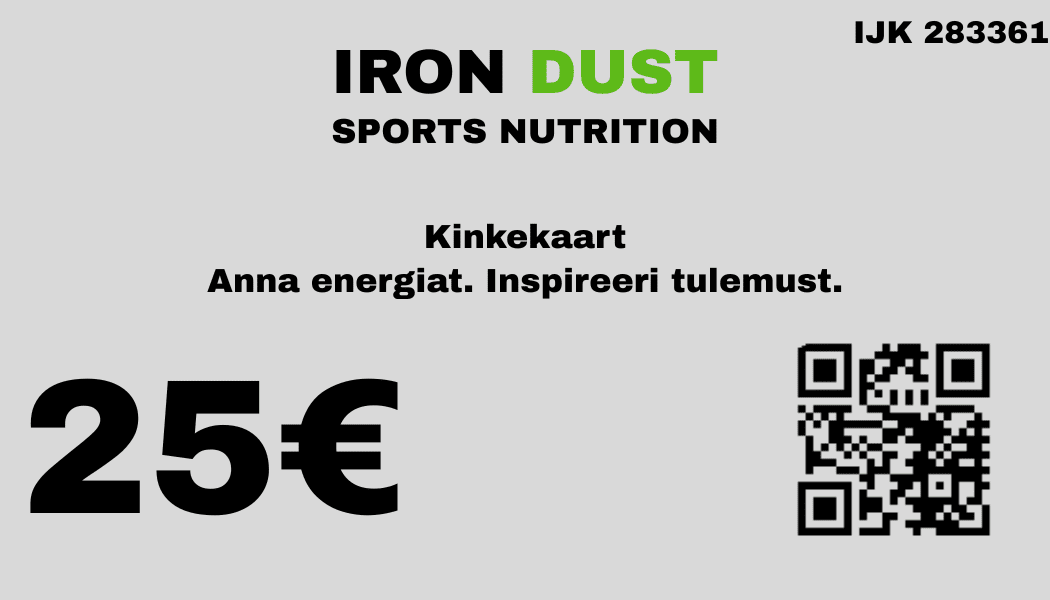 IRON DUST Gift Card 25 € – Great Gift for Active Lifestyle Enthusiasts