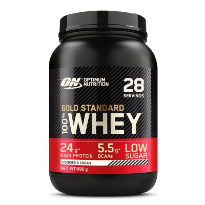 Optimum Nutrition Gold Standard 100% Whey 896 г Печенье и крем упаковка