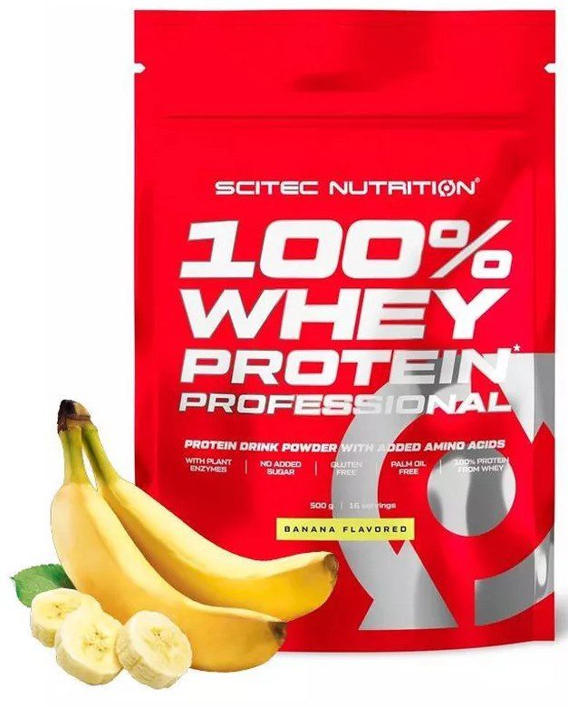 Scitec 100% Whey Protein Professional 500g Banaan valgupulber