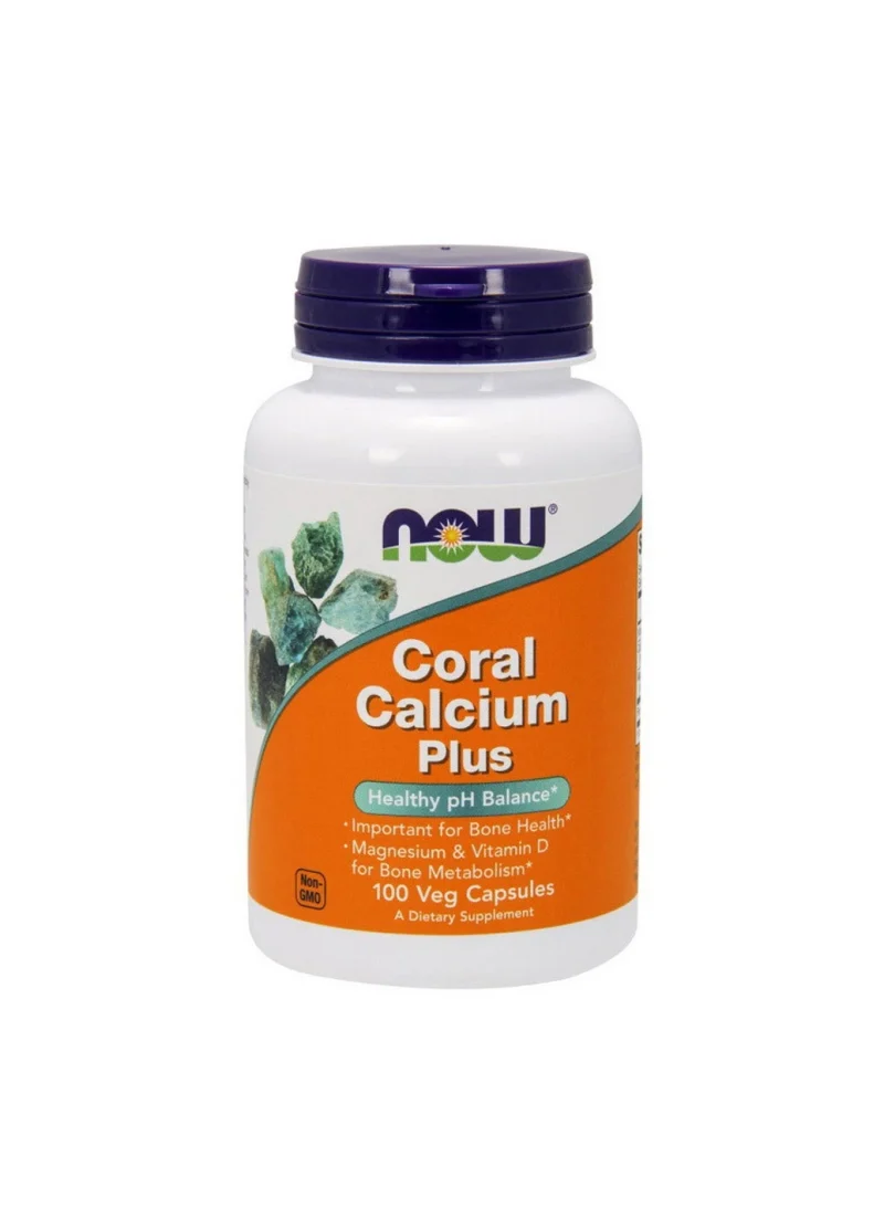 NOW Coral Calcium Plus 100 taimekapslit – toetab luude ja tervise tervist