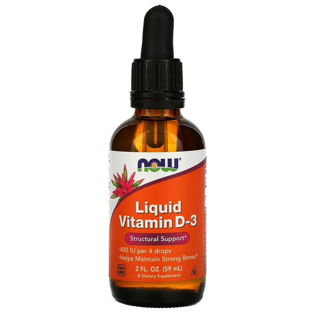 NOW Liquid Vitamin D-3 59ml vedel vitamiin
