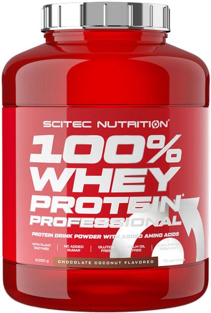 Scitec 100% Whey Protein Professional 2350g Kookos-Šokolaad valgupulber