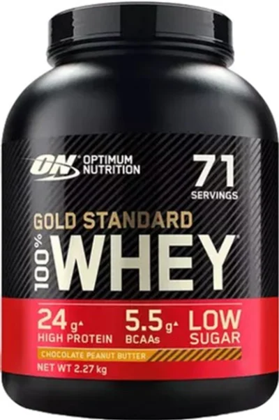 Optimum Nutrition Gold Standard 100% Whey 2,27 кг Шоколад-Арахисовое масло упаковка