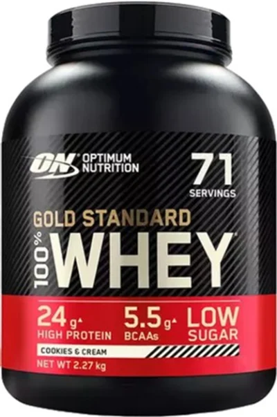Optimum Nutrition Gold Standard 100% Whey 2,27 кг Печенье и крем упаковка