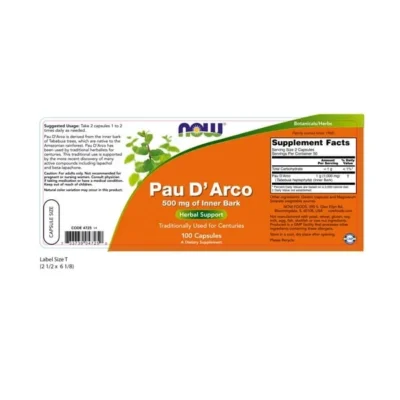NOW Pau D'Arco 500mg 100caps