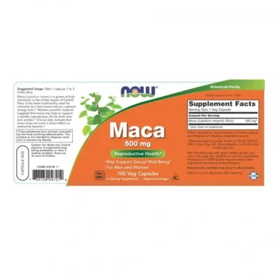 NOW Maca 500mg 100 veg. caps.