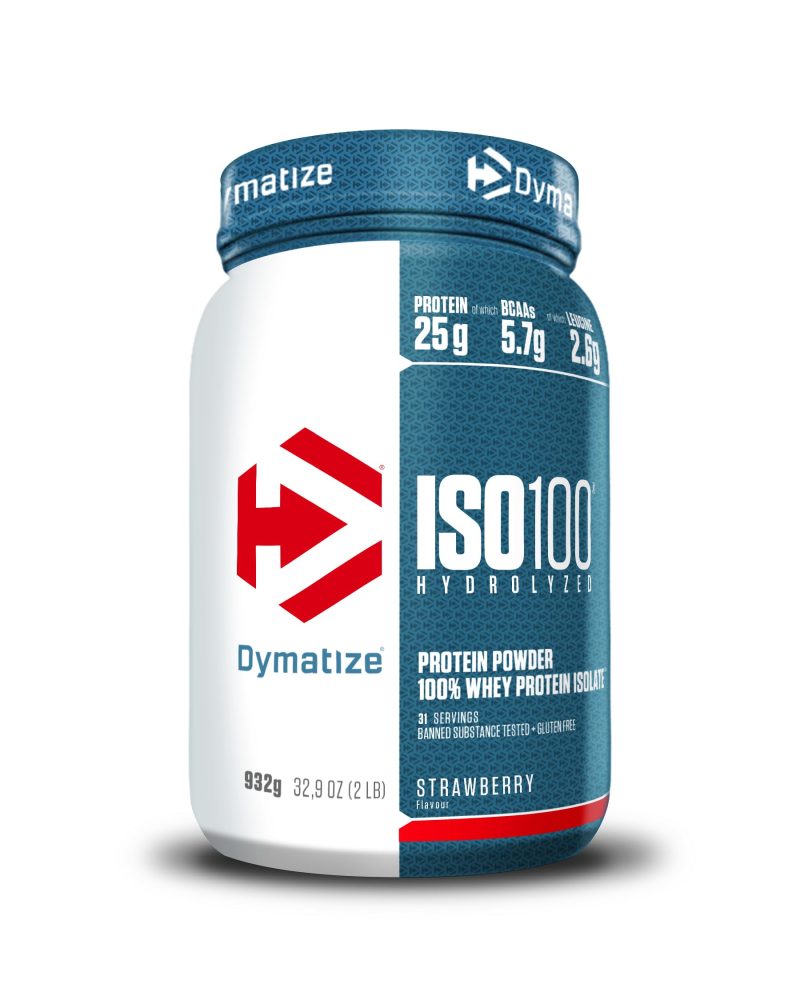 Dymatize ISO 100 932g maasika hüdrolüüsitud vadakuvalk