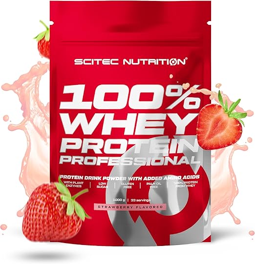 Scitec 100% Whey Protein Professional 500g Maasikas valgupulber