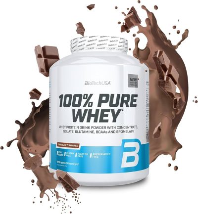 BIOTECHUSA 100% Pure Whey Chocolate 2270g – Protein for Muscle Growth & Recovery