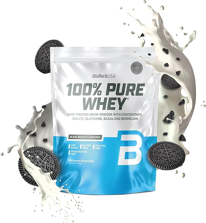BIOTECHUSA 100% Pure Whey vadakuvalk 454g musta biskviidi maitsega