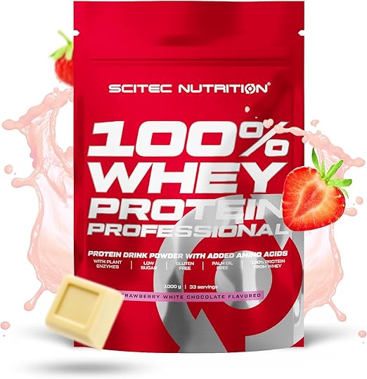Scitec 100% Whey Protein Professional 500g Maasika Valge Šokolaad valgupulber
