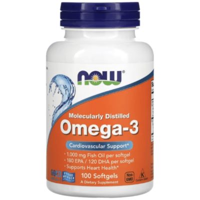 NOW Omega 3 1000mg 100 Soft Gels