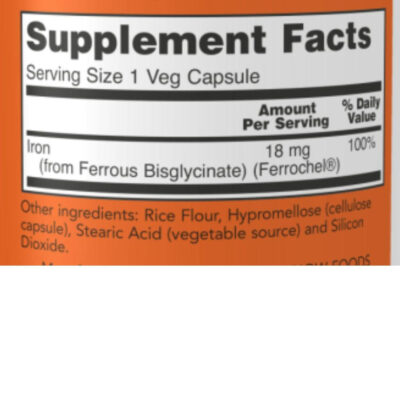 Now Foods Iron 18mg 120caps