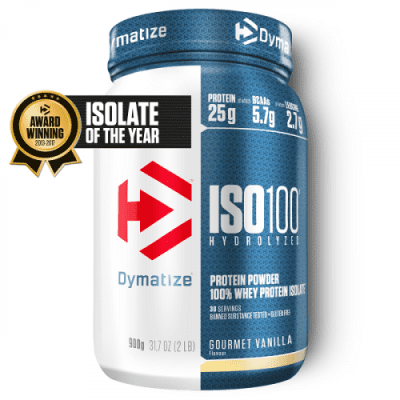 Dymatize ISO 100 932g Vanilla Gourmet – Hydrolyzed Whey Protein Isolate for Muscle Recovery