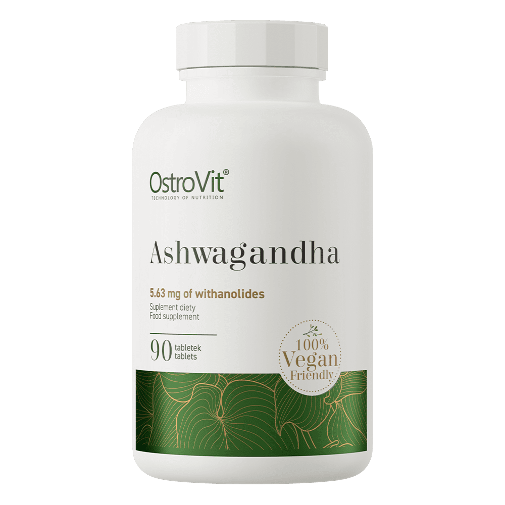 OstroVit Ashwagandha VEGE 90tabs – Vegan Stress Relief and Energy Support Supplement OstroVit Ashwagandha VEGE 90tabs – Natural Adaptogen for Stress Reduction and Vitality