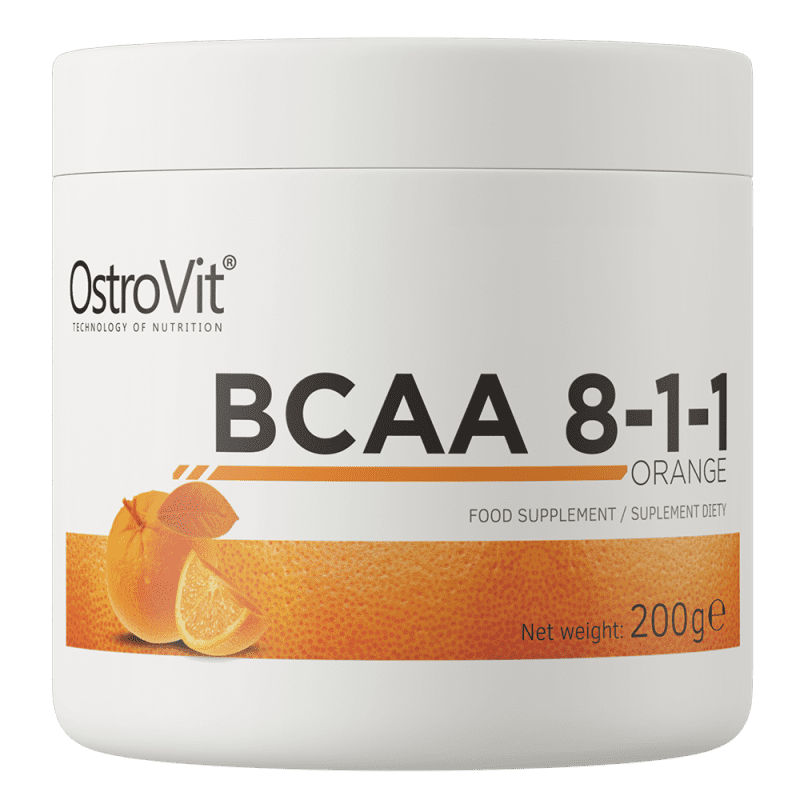 OstroVit BCAA 8-1-1 200 g Apelsin lihaste taastumiseks ja kasvu jaoks