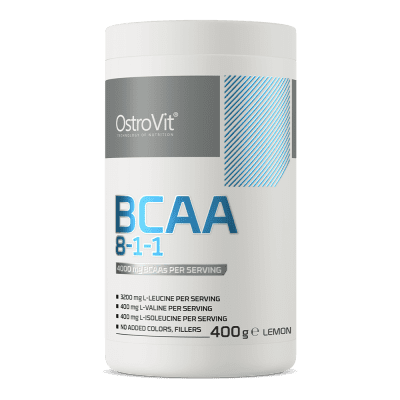 OstroVit BCAA 8-1-1 400g Lemon – Branched-Chain Amino Acids for Muscle Growth