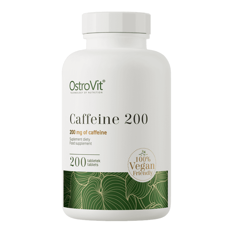 OstroVit Caffeine 200 mg VEGE 200 tabl – kofeiin energia ja fookuse jaoks
