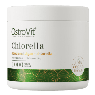 OstroVit Chlorella VEGE 1000 Tablets – Natural Detox and Immune Health Supplement