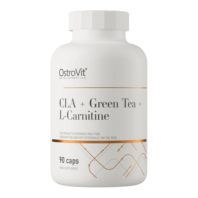 OstroVit CLA + Green Tea + L-Carnitine 90 kapslit rasvapõletuse ja energia toetamiseks