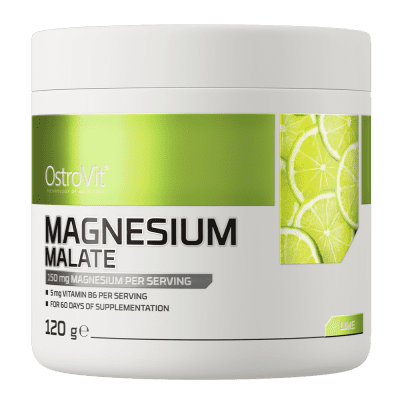 OstroVit magneesium malaat 120 g laimi maitsega pulber