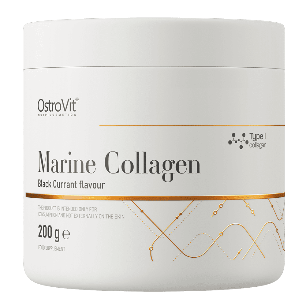 OstroVit Marine Collagen 200 g must sõstar OstroVit Marine Collagen 200 g must sõstar – merekollageen ja ilu toetav jook