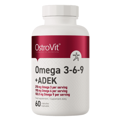 OstroVit Omega 3-6-9 + ADEK – tasakaalustatud rasvhapete ja vitamiinide kapslid