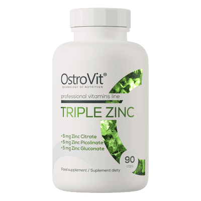 OstroVit Triple Zinc 90 caps for immune and hormonal support