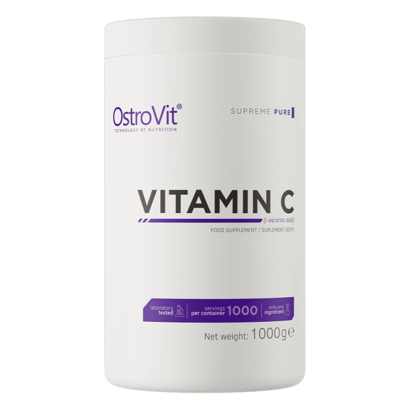 OstroVit Vitamin C 1000 g – pulber immuunsuse ja kollageeni tootmise toetuseks