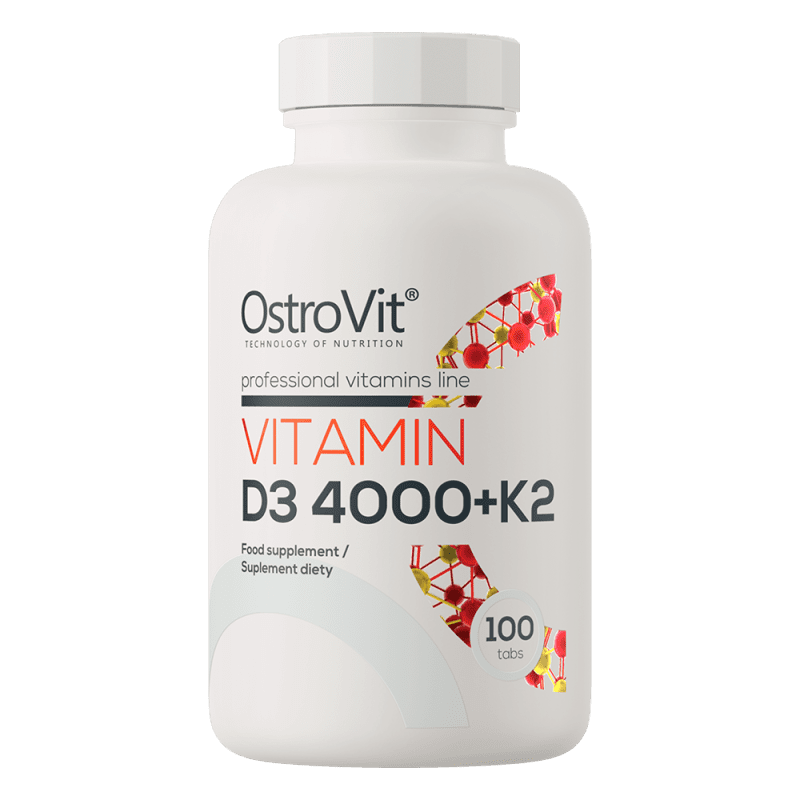 OstroVit Vitamin D3 4000 IU + K2 100 tabletti – vitamiinid luude ja immuunsuse jaoks