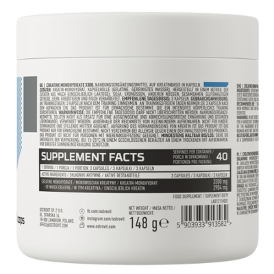 OstroVit Creatine Monohydrate 3300mg 120caps
