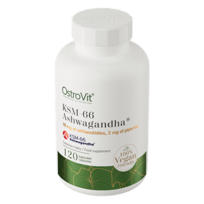 KSM-66 Ashwagandha® VEGE 120 capsules
Dietary supplement with the best-studied ashwagandha extract available on the market