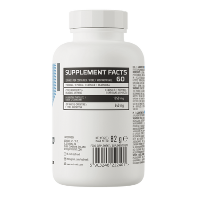 L-Carnitine 1250 mg 60 capsules