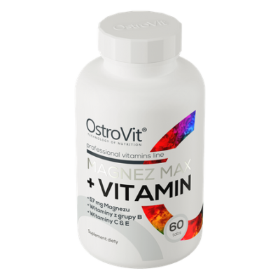 Magnesium MAX + Vitamin 60 tablets Dietary supplement with magnesium and set of vitamins