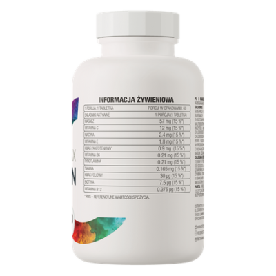 Magnesium MAX + Vitamin 60 tablets Dietary supplement with magnesium and set of vitamins