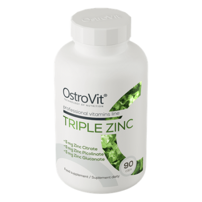 riple Zinc 90 capsules
Dietary supplement containing 3 different forms of zinc
