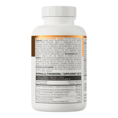 Turmeric + Black Pepper + Ginger 90 tablets