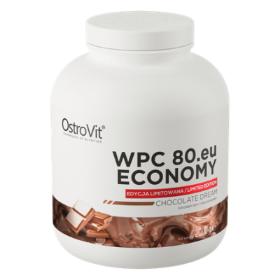 WPC80.eu ECONOMY 2000 g chocolate dream
Whey protein concentrate with chocolate flavour, containing 70% protein in one serving