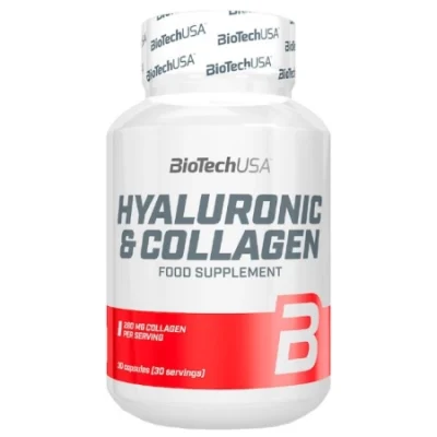 BIOTECHUSA Hyaluronic & Collagen 30 Capsules – Skin, Hair & Joint Health