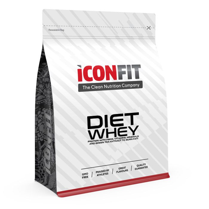 ICONFIT Diet Whey proteiin maasikamaitseline 1kg