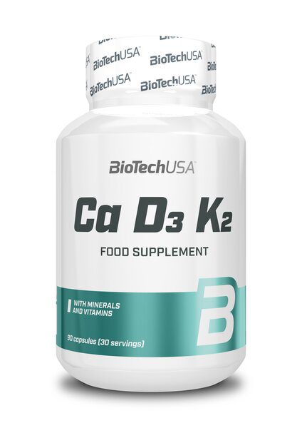 BIOTECHUSA Ca-D3-K2 90 Capsules – Bone & Immune Health Support