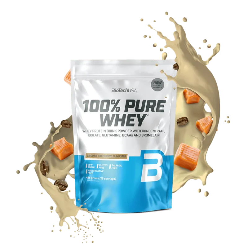 BIOTECHUSA 100% PURE WHEY 454g Karamelli cappuccino