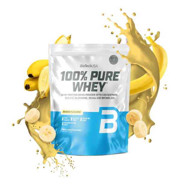 BioTechUSA 100% Pure Whey vadakuvalk banaanimaitseline 1000g