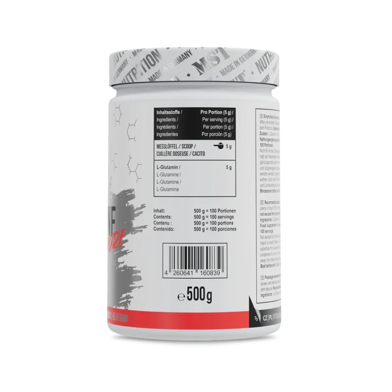 MST L-Glutamine RAW 500g Unflavored