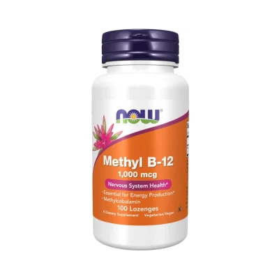 NOW Methyl B-12 1000mcg 100 Lozenges supplement for energy and nervous system support