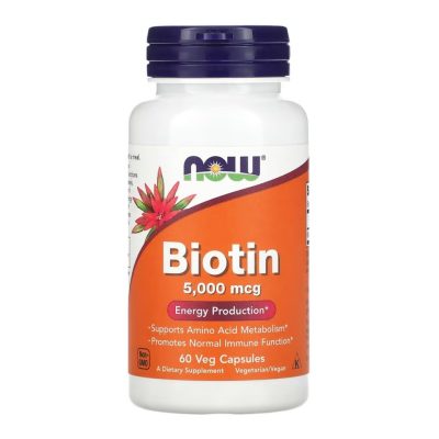 NOW Biotin 5000µg 60 kapslit