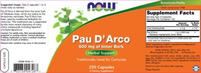 NOW Pau D'Arco 500 mg 250caps