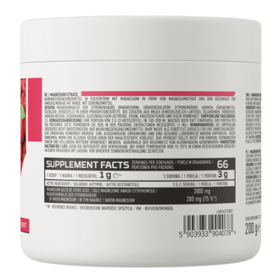 Magnesium Citrate 200 g raspberry lemonade with mint