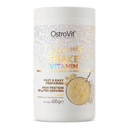 OstroVit Delicious Shake + Vitamin 400g maapähkli maitsega