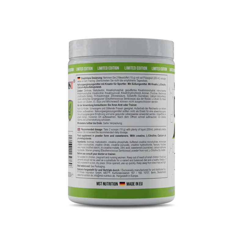 MST Creatine Kick Sour Green Apple 300g